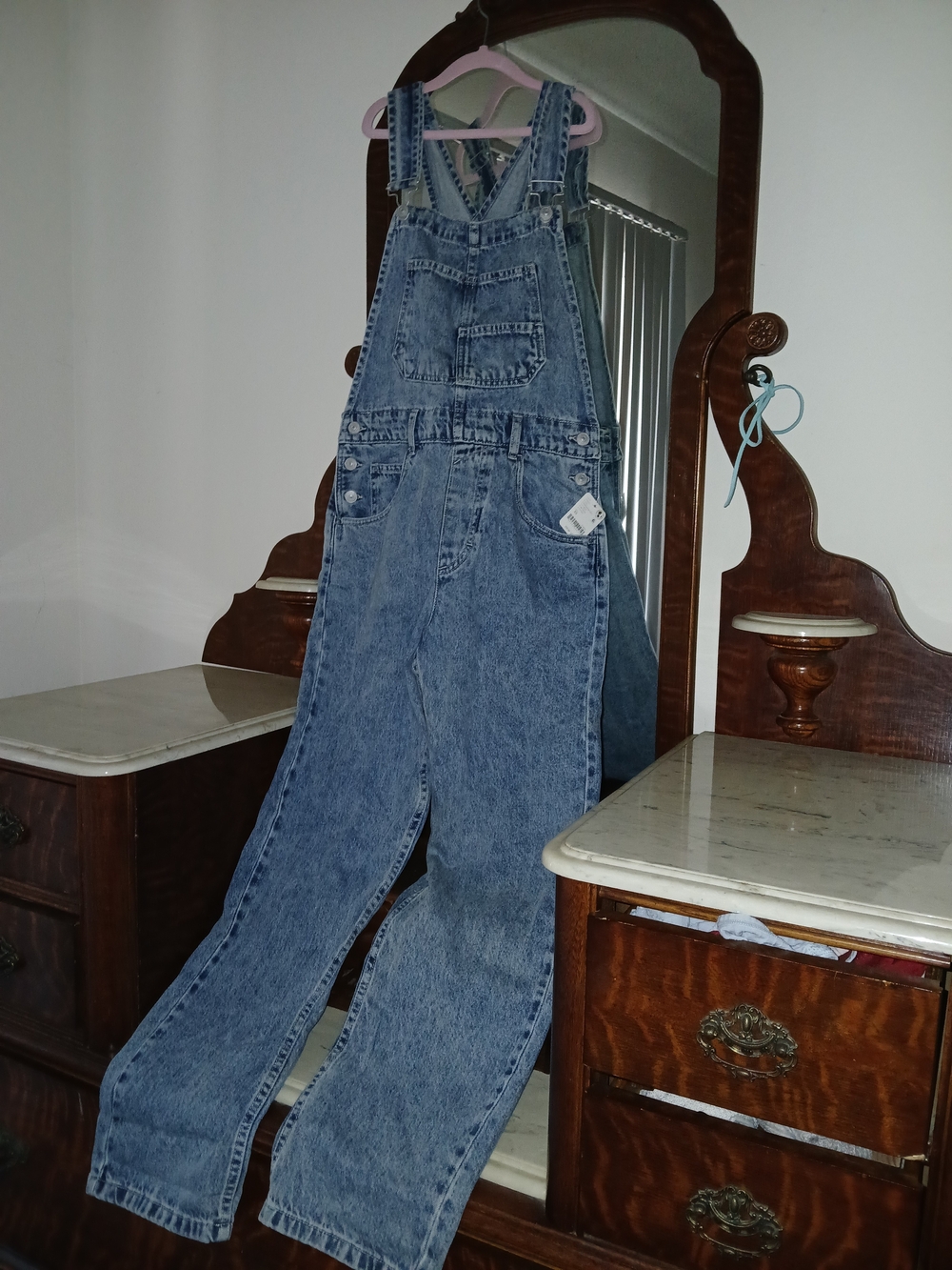 🪷 We The Free Light Wash Denim Overalls | XS | NWT | Boho Americana